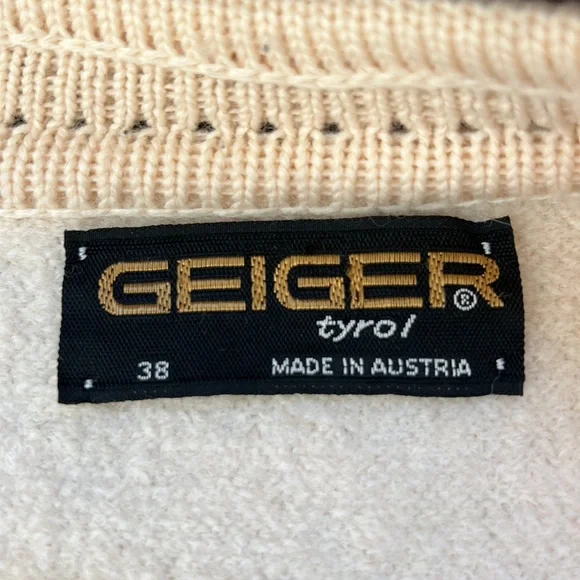 🔥HP🔥GEIGER Tyrol boiled Wool Jacket Sz 38 or S/XS,  cream / beige - Picture 10 of 16